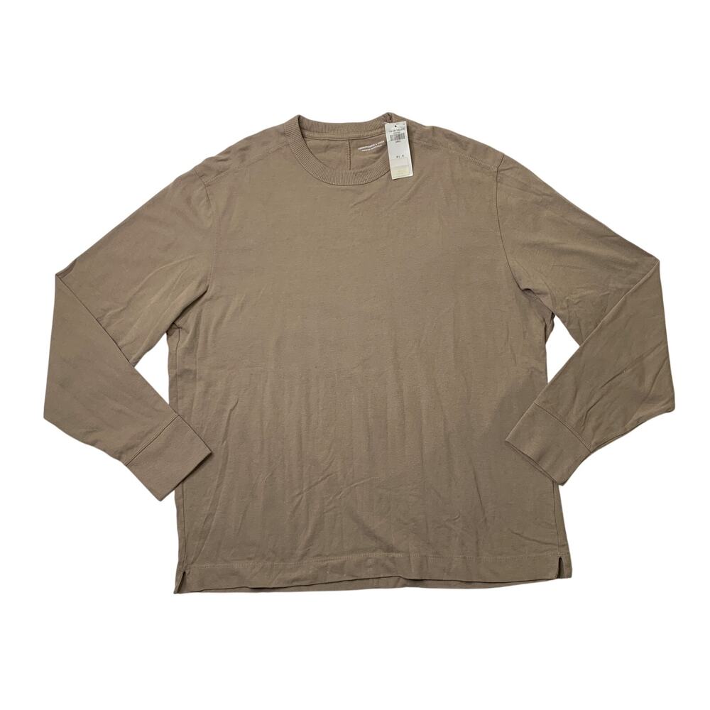 Abercrombie & Fitch Shirt Men L Large Side Vent Slit Heavyweight Long Sleeve Tee